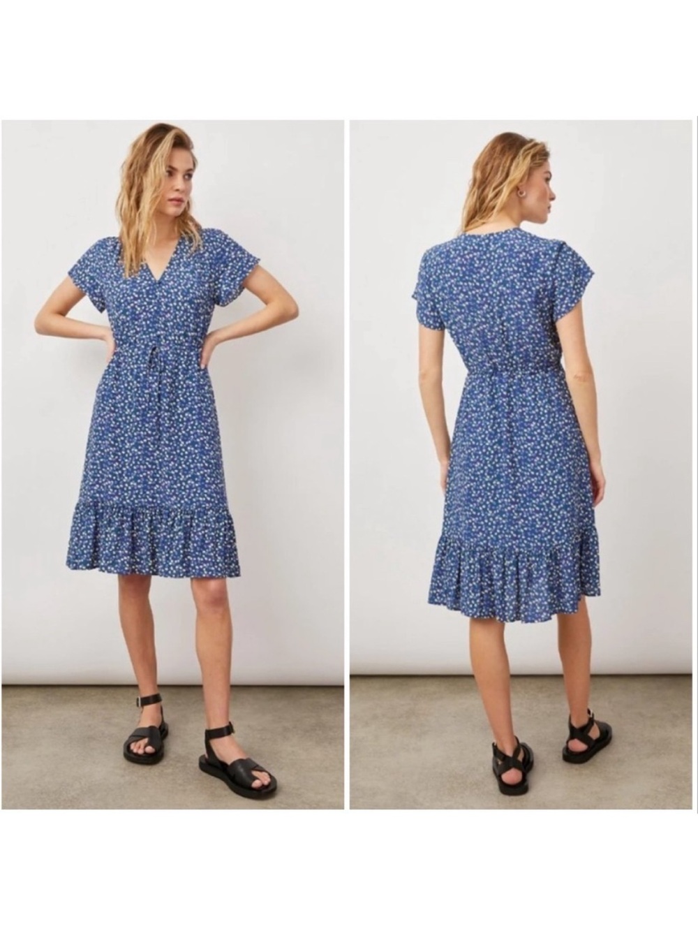 Rails Kiki Navy Ditsy Floral Dress